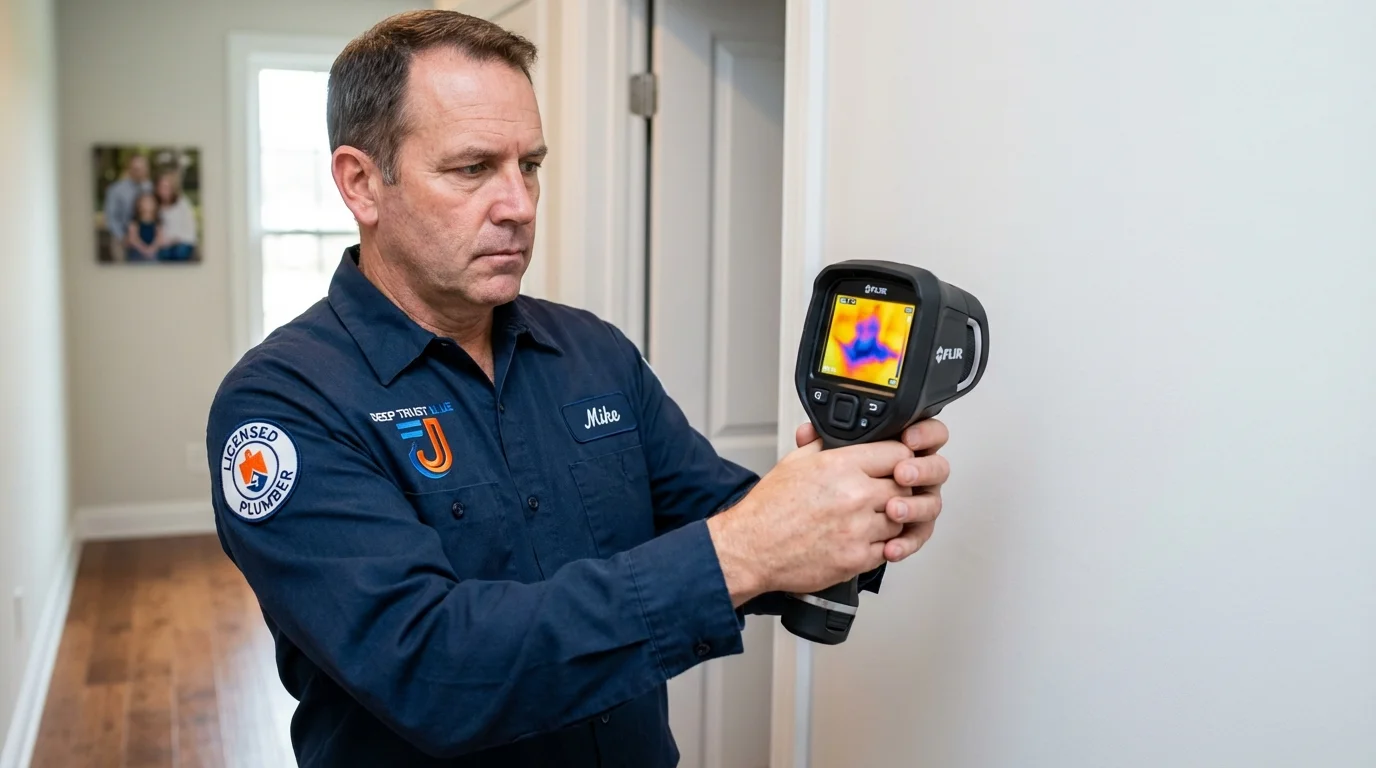 Thermal imaging leak detection by Johns Plumbing LLC in Portage
